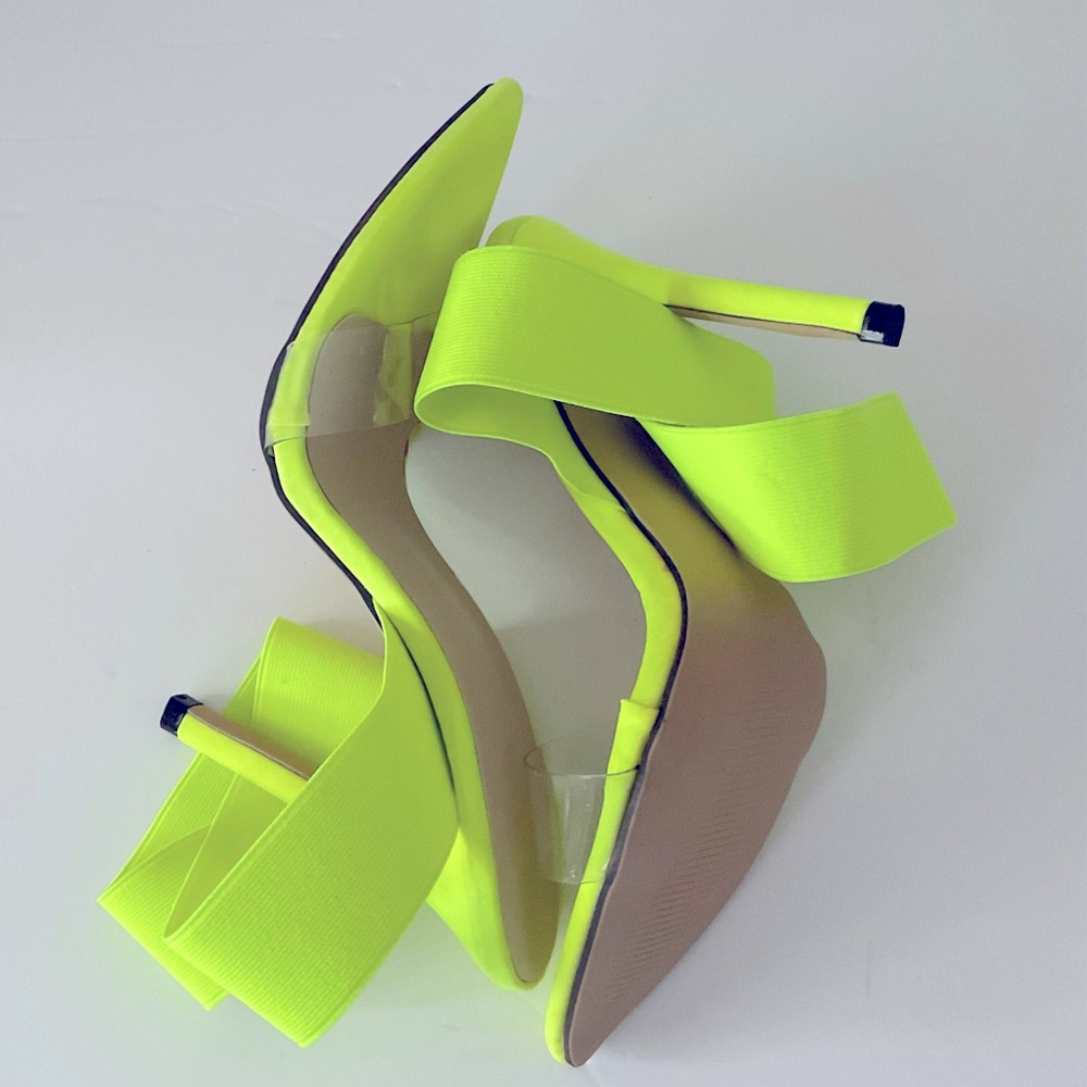 Womens Lime Slingback Pumps SIZE and 8-8.5